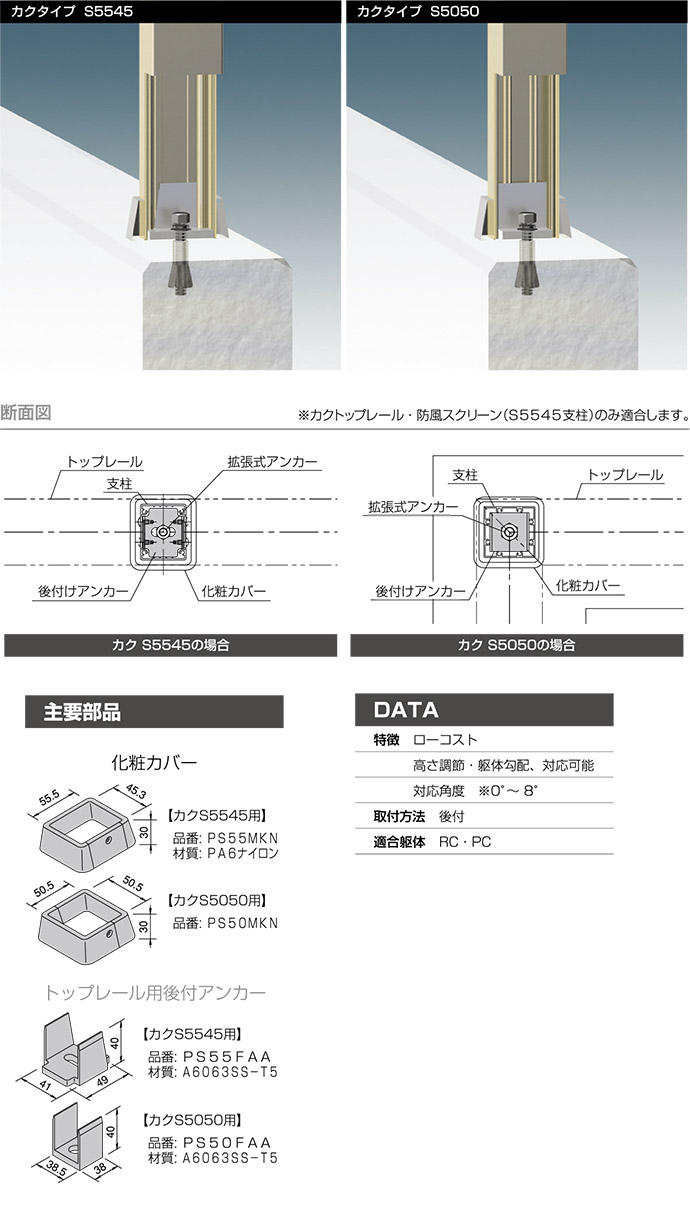 トップレール後付工法